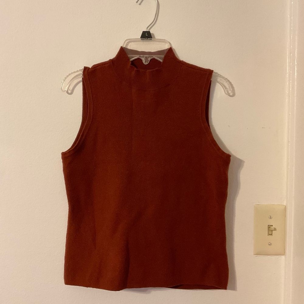 Nine West Sleeveless Burnt Orange Tank Top